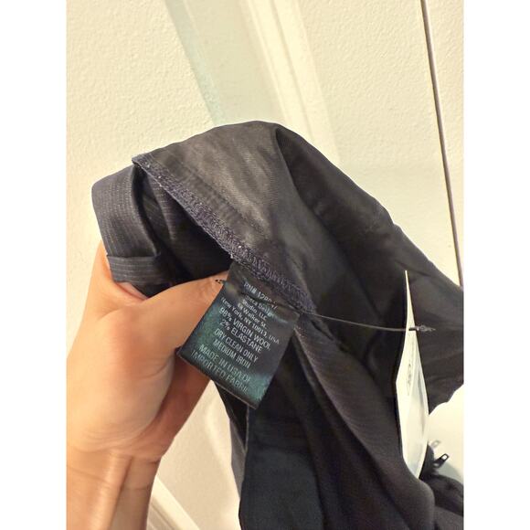 NEW! Nili Lotan 8 Wool Pinstripe Chelsea Pants $595 High Waist Straight Leg Navy - Picture 10 of 11